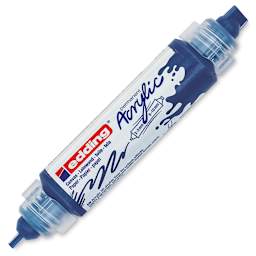 Edding 5400 Acrylic Double Ended Paint Marker - Gentian Blue 903, Cap Off