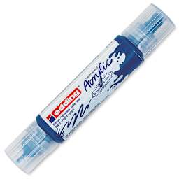 Edding 5400 Acrylic Double Ended Paint Marker - Gentian Blue 903, Cap On