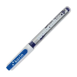 Karin Realbrush Pro Marker - Neon Violet Blue, 4 mm, Brush Tip, cap on