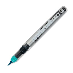 Karin Realbrush Pro Marker - Cool Aqua, 4 mm, Brush Tip, cap off
