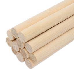 Bud Nosen Dowel Rods - 1/2" x 36", Pkg of 12, close-up
