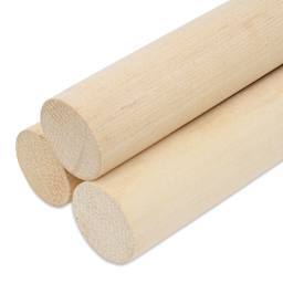 Bud Nosen Dowel Rods - 1-1/8" x 36", Pkg of 3, close-up