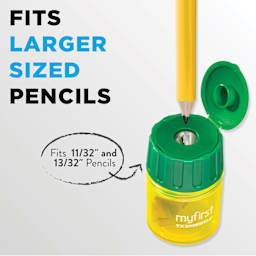 Fits larger sized pencils. Fits 11/32" and 13/32" pencils.
