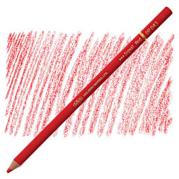 Holbein Artists' Colored Pencil - Signal Red, OP043 pencil and swatch