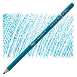 Holbein Artists' Colored Pencil - Peacock Blue, OP340 pencil and swatch