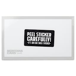 Montana Eggshell Stickers - White, Pkg of 50, packaging