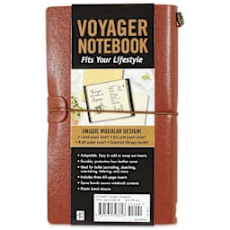 Peter Pauper Press Voyager Notebook - 4.75" x 7.9", Nutmeg, front of packaging
