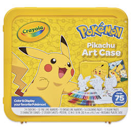 Crayola Pokémon Create and Color Coloring Art Case - Pikachu, Set of 75, front of case