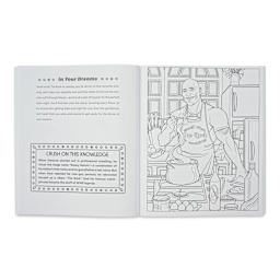 Crush + Color Celebrity Coloring Book - Dwayne "The Rock" Johnson (illustration page example - cooking)