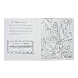 Crush + Color Celebrity Coloring Book - Dwayne "The Rock" Johnson (illustration page example - on-set)