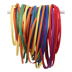 P.L. Butte Multi-Color Dyed Reed Mix - Rainbow, 1/4" Flat Reed, 4 oz showing included colors