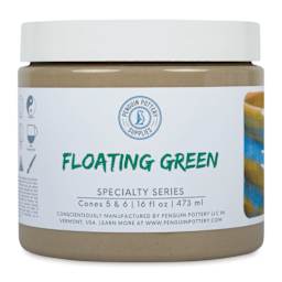 Penguin Pottery Specialty Series Mid-Fire Glaze - Floating Green, 16 oz Jar