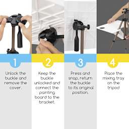 Meeden Watercolor Plein Air Easel - set-up steps