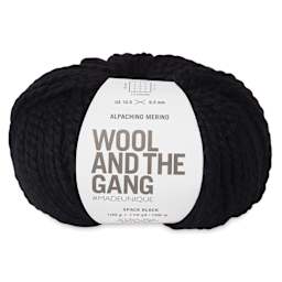 Wool and the Gang Alpachino Merino Yarn - Space Black, 110 yards