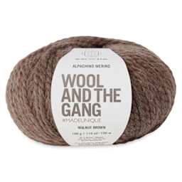 Wool and the Gang Alpachino Merino Yarn - Walnut Brown, 110 yards