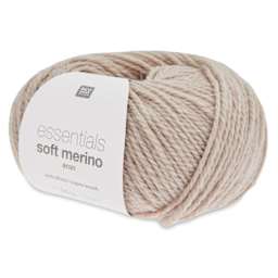 Rico Design Essentials Soft Merino Aran Yarn - Camel Melange, 109 yds