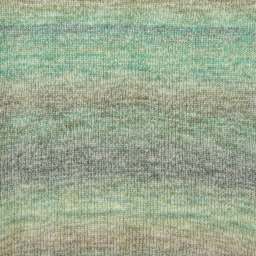 Rico Design Creative Painted Power Yarn - Forest Greens, 340 yds close up showing knitted pattern