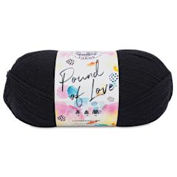 Lion Brand Pound of Love Yarn - Black, 16 oz