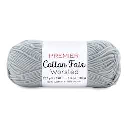 Premier Yarn Cotton Fair Worsted Yarn - Nickel, 207 yds