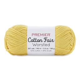 Premier Yarn Cotton Fair Worsted Yarn - Lemon Drops, 207 yds