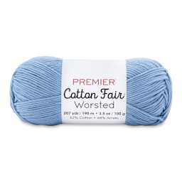Premier Yarn Cotton Fair Worsted Yarn - Chambray, 207 yds