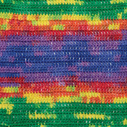 Premier Yarn Hipster Cotton Yarn - Prismatic, 229 yds showing crocheted pattern