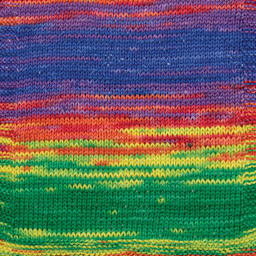 Premier Yarn Hipster Cotton Yarn - Prismatic, 229 yds showing knitted pattern
