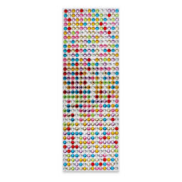 Gemstone Stickers - Multicolor, 4" x 6" Sheet