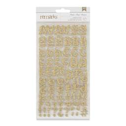 American Crafts Sticker Sheets - Gold Glitter