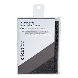 Cricut Joy Cards, Inserts, and Envelopes - Gray/Black Glitter, Package of 10 (In packaging)