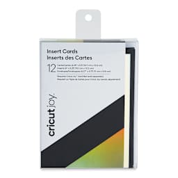 Cricut Joy Cards, Inserts, and Envelopes - Black/Silver Holographic, Package of 12 (In packaging)