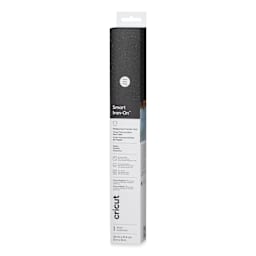 Cricut Smart Iron-On Heat Transfer Vinyl - Black Glitter, 13" x 3 ft, Roll front of packaging