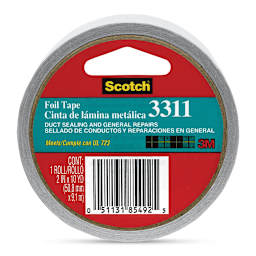 Scotch Foil Tape - 2" x 10 yd, Roll, Side of Package