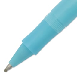 Kaweco Frosted Sport Rollall Pen - Light Blueberry, close-up of the point