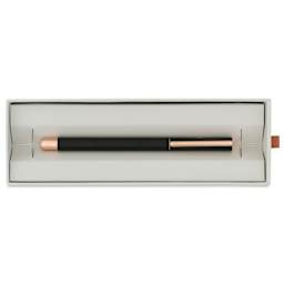 Faber-Castell Neo Slim Fountain Pen - Black Matte and Rose Gold, Broad Tip