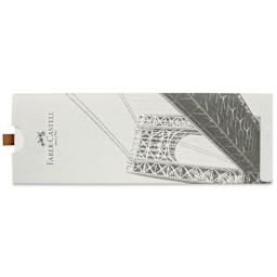 Faber-Castell Neo Slim Fountain Pen - Stainless Steel, Broad Tip - front gift box