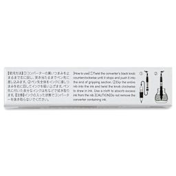 Platinum Fountain Pen Converter - Gold, back of the packaging