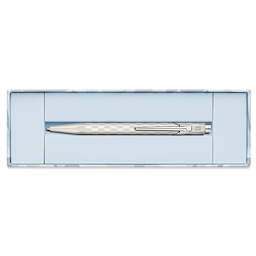 Caran d’Ache Alpine Frost Special Edition 849 Ballpoint Pen - White, open box with pen
