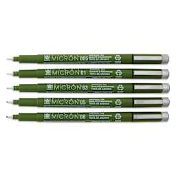 Sakura Pigma Micron Eco Pens - Set of 5, Black