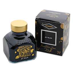 Diamine Fountain Pen Ink - Jet Black, 80 ml bottle and packaging
