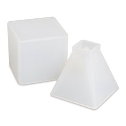 American Crafts Color Pour 3D Shape Silicone Molds (cube and pyramid molds)