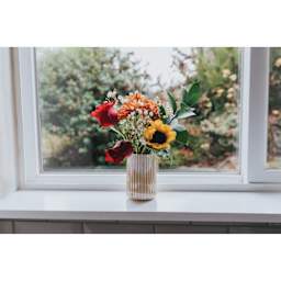 Jesmonite Silicone Fluted Vase Mold completed project