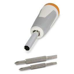Fiskars Precision Screwdriver - Tool shown with interchangeable heads
