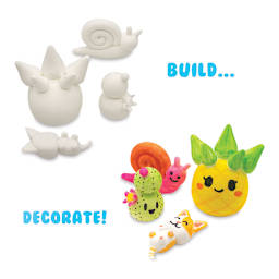 Scentco Air Dough - White (example of sculptures before and after being decorated)