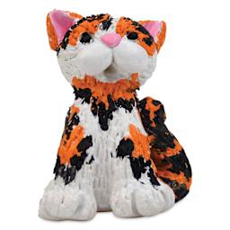 Original Sculpey - Beginning Sculpting Kit - finished black and orange cat
