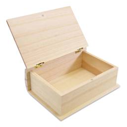 MultiCraft Wood Book Box - 7" x 5" x 2-1/4", open