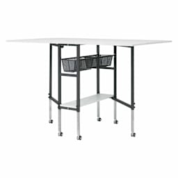 Studio Designs Sew Ready Cutting Table with Grid - Charcoal/White