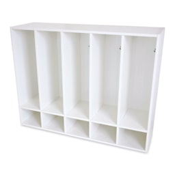 Whitney Brothers White Five Section Coat Locker