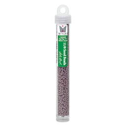John Bead Miyuki Glass Seed Beads - Rosey Mauve, 22 g vial