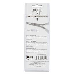 Beadsmith Micro-Fine Round Nose Pliers, back of the packaging